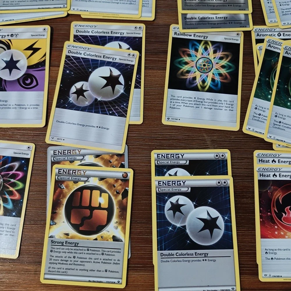 Lot of 57 Pokemon Special Energy Cards and 35 Holo Foil Energy Card Heat Strong
